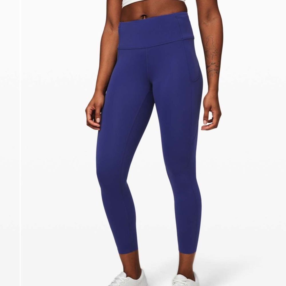 Lululemon Fast and Free Tight II 25" *Non-Reflective Nulux in Larkspur